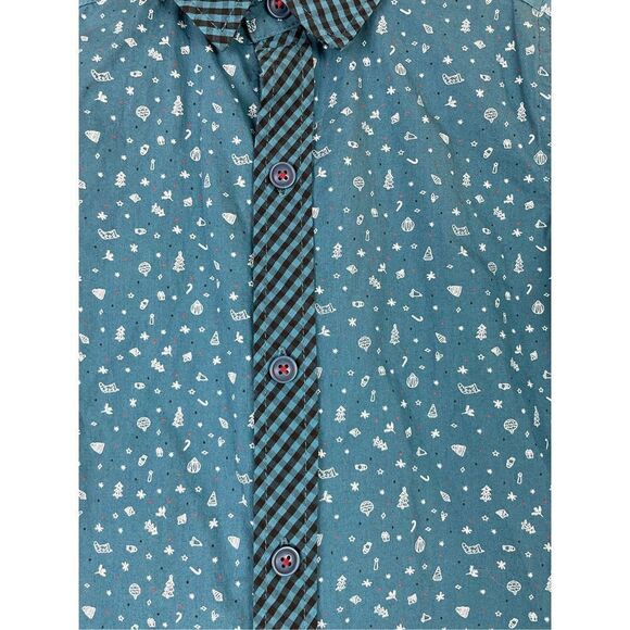 Matilda Jane Jack Frost Button Down Holiday Print Long Sleeve Top Size 4 - Picture 6 of 8